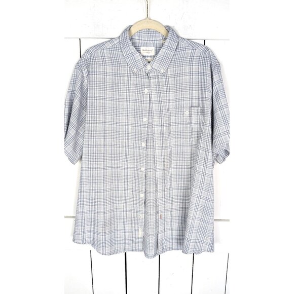 Weatherproof Vintage Performance mens checkered plaid short sleeve shirt - Picture 2 of 4